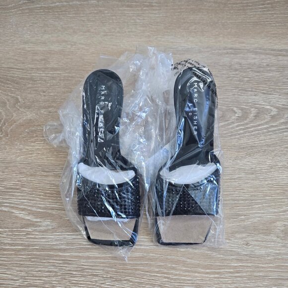 Marc Fisher LTD Women's Delaney Heeled Sandal Open Toe Black New In Box Size 7.5 - Picture 5 of 17